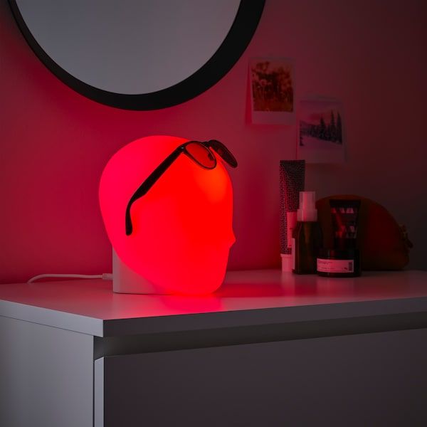 IKEA ISKARNA LED лампа для столу, багатокольорова 10492479 фото