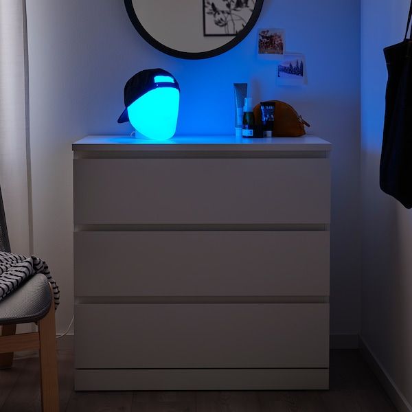 IKEA ISKARNA LED лампа для столу, багатокольорова 10492479 фото