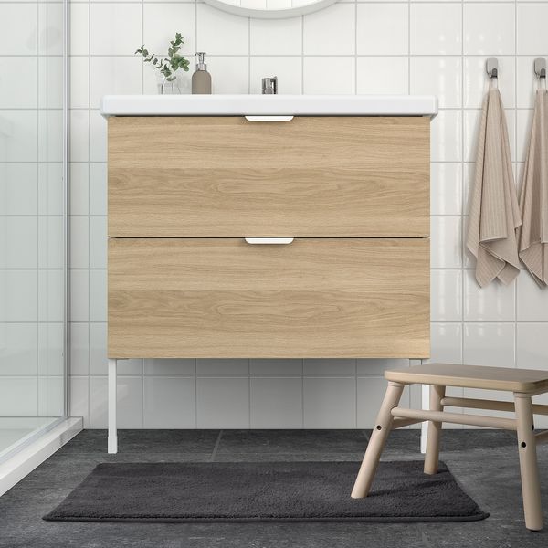 IKEA SODERSJON Килимок для ванної кімнати, темно-сірий, 50x80 см 00507985 фото