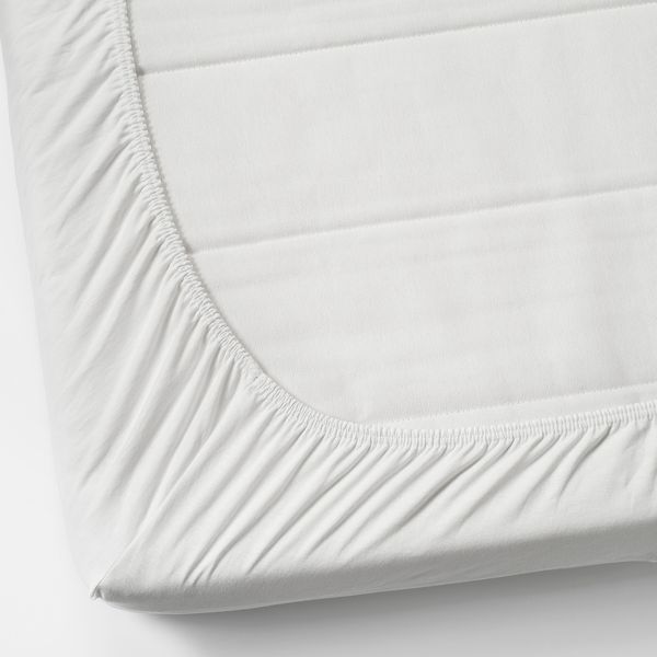 IKEA VARVIAL Простыня на резинке для кушетки, белая, 80x200 см 10447528 фото