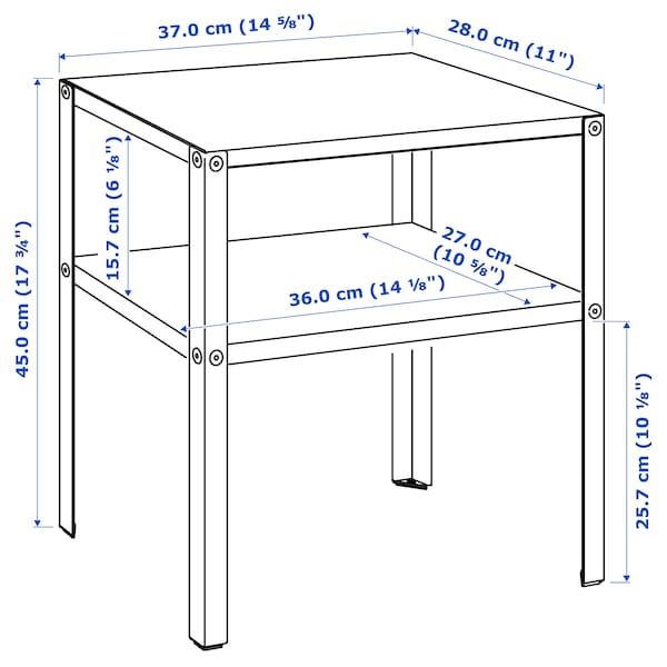 IKEA KNARREVIK Нічний столик, чорний, 37x28 см 30381183 фото