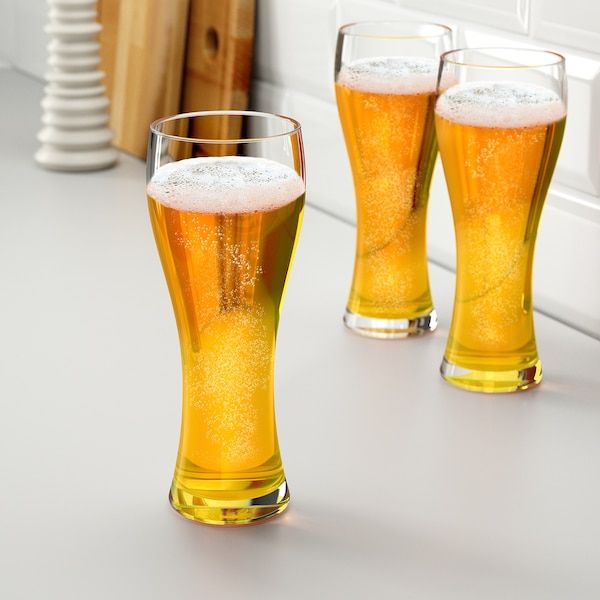 IKEA OANVAND Склянка для пива, безбарвне скло, 630 мл 70209336 фото