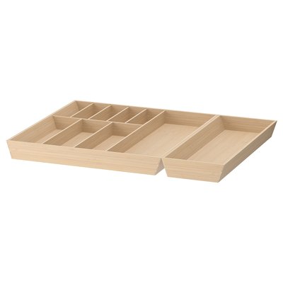 IKEA UPPDATERA Піднос для столових приборів/піднос для інструментів, світлий бамбук, 72x50 см 29501054 фото