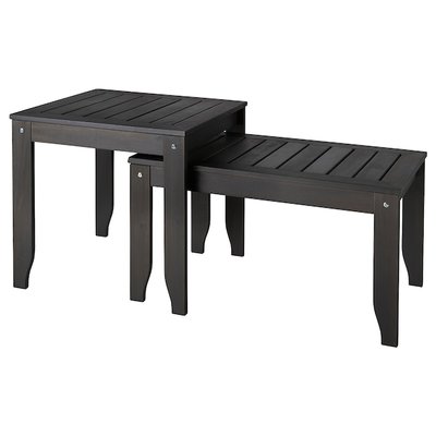 IKEA ORSKAR Столики, 2 шт., для внутрішнього/зовнішнього використання, темно-сірі. 30533737 фото