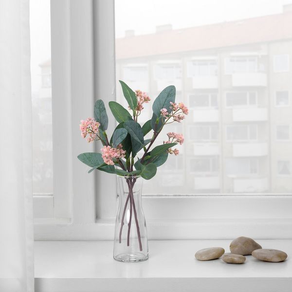 IKEA SMYCKA Штучна квітка, евкаліпт/рожевий, 30 см 30409846 фото
