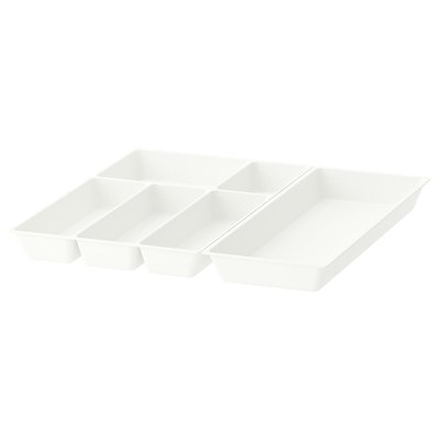 IKEA UPPDATERA Таця для столових приборів, біла, 52x50 см 09500791 фото