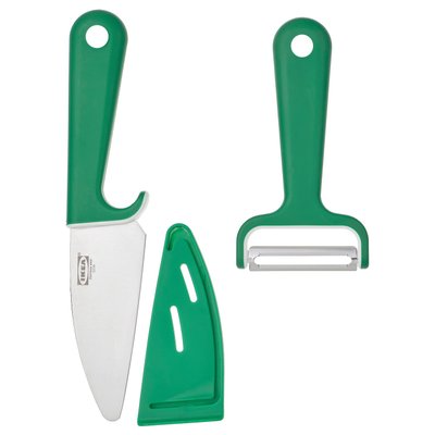 IKEA TABBERAS Нож и овощечистка, зеленый 80551922 фото
