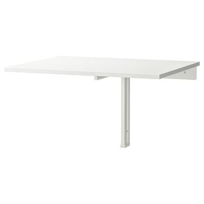 IKEA NORBERG Стіл-трансформер настінний, білий, 74x60 см 30180504 фото
