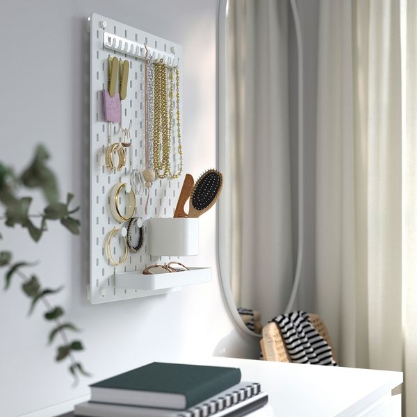 IKEA SKADIS Перфорована панель, біла, 36x56 см 50320805 фото