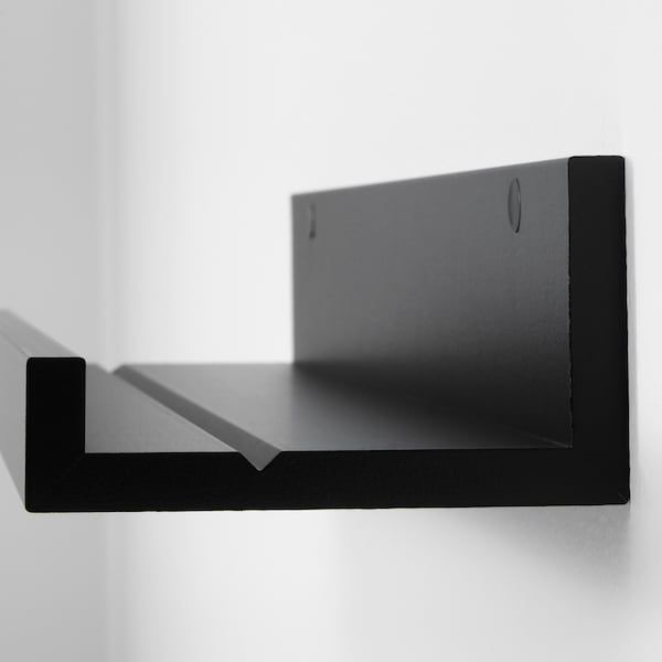 IKEA MOSSLANDA Полиця для фотографій, чорна, 115 см 70292104 фото