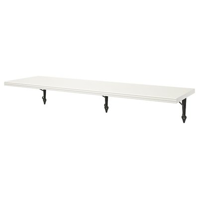 IKEA BERGSHULT / KROKSHULT Полиця настінна, білий/антрацит, 120x30 см 89326062 фото