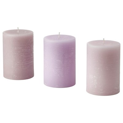 IKEA JAMNMOD Блокова ароматична свічка, пахучий/фіолетовий горошок, 30 годин 10502223 фото