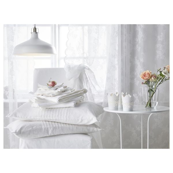 IKEA SKURAR Підсвічник, білий, 11 см 60236043 фото