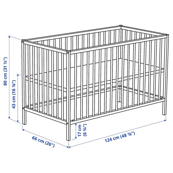 IKEA SNIGLAR Дитяче ліжко, бук, 60x120 см 30248537 фото