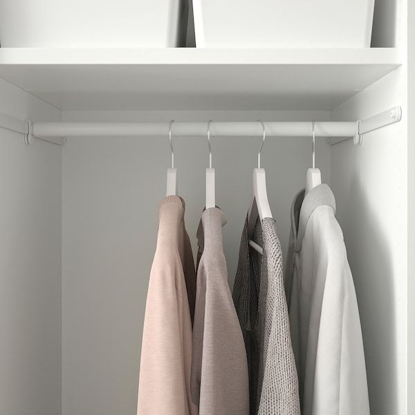 IKEA HJALPA Регульований вішак для одягу, білий, 60-100 см 40497828 фото