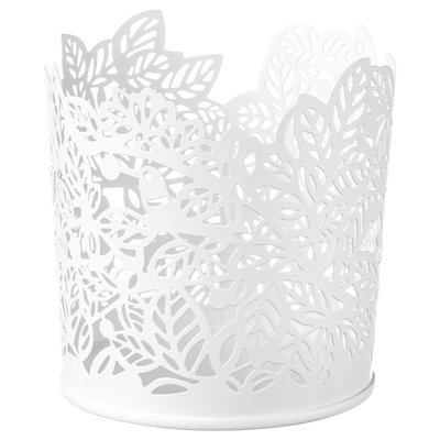 IKEA SAMVERKA Підсвічник для чайних свічок, білий, 8 см 50388715 фото