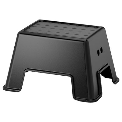 IKEA BOLMEN Табуретка зі сходинкою, чорна 50508181 фото