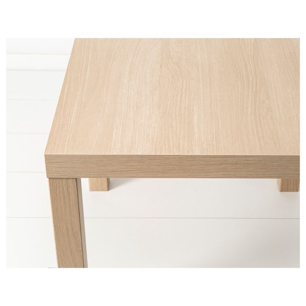 IKEA LACK Столик, білий матований дуб, 55x55 см 70319028 фото