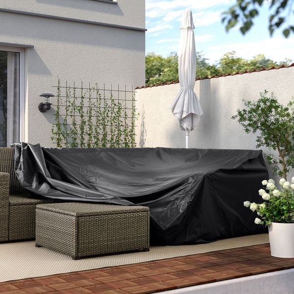 IKEA TOSTERO Чохол на садові меблі, диван/чорний, 220x220 см 20532309 фото