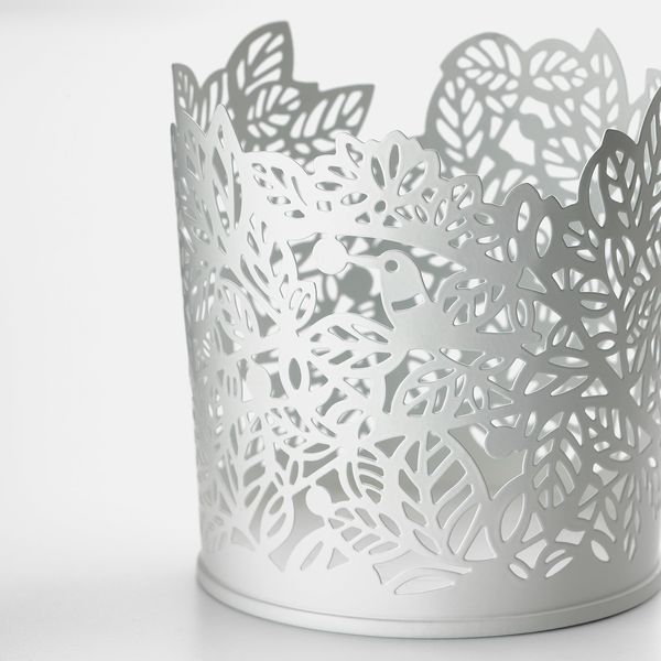IKEA SAMVERKA Підсвічник для чайних свічок, білий, 8 см 50388715 фото
