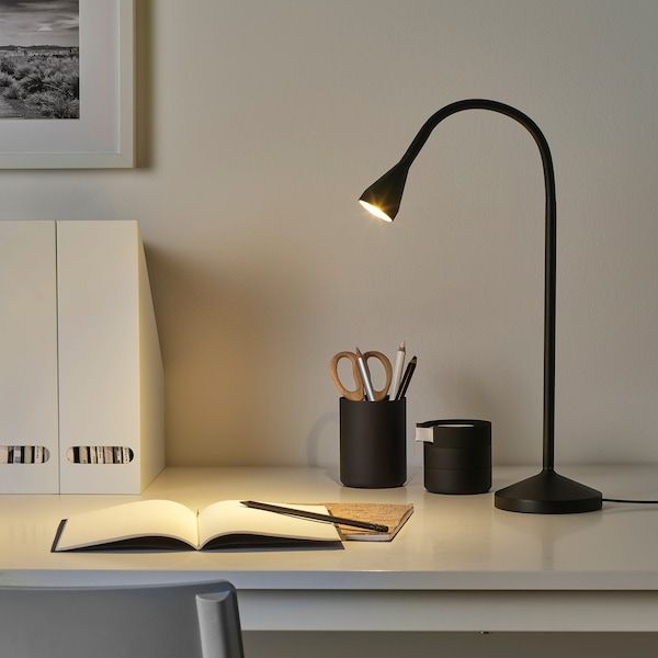 IKEA NAVLINGE LED-настільна лампа, чорна 80404422 фото