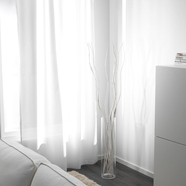 IKEA TORKA Букет сухоцвіту, в'язанка/Плетена біла, 150 см 70153457 фото