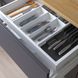 IKEA UPPDATERA Подкладка під столові прилади+відділення/перегородки для ножів, білий/антрацит, 72x50 см 89501065 фото 2