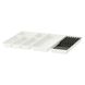 IKEA UPPDATERA Подкладка під столові прилади+відділення/перегородки для ножів, білий/антрацит, 72x50 см 89501065 фото 1