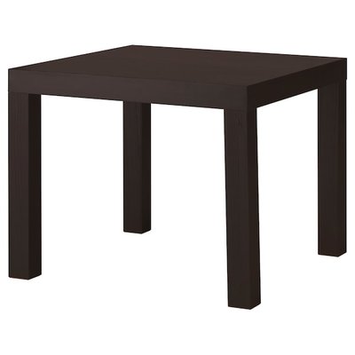IKEA LACK Столик, чорно-коричневий, 55x55 см 80104268 фото