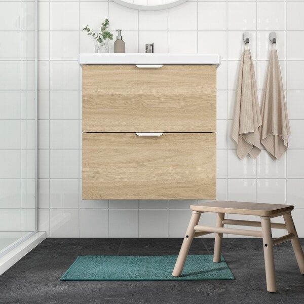 IKEA OSBYSJON Килимок для ванної кімнати, бірюзовий, 40x60 см 10514202 фото