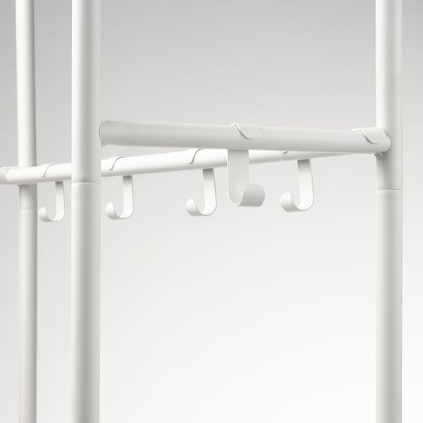 IKEA MACKAPAR Вішак для одягу / полиці для взуття, білий, 78x32x200 см 50530988 фото