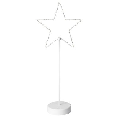 IKEA STRALA Декоративна LED прикраса на стіл, на батарейках/зірка, 40 см 70534382 фото