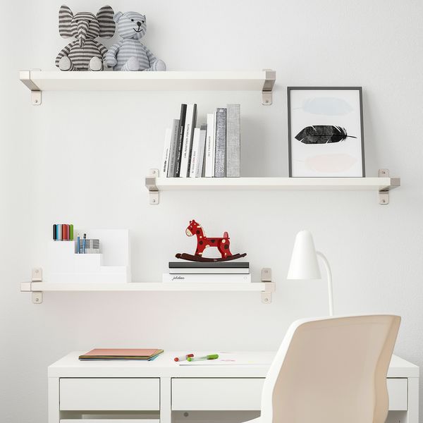 IKEA BERGSHULT Полиця, білий, 80x20 см 70421238 фото