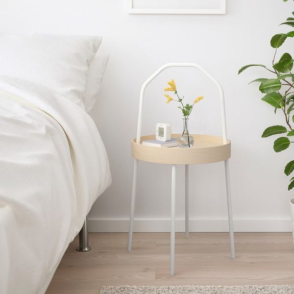 IKEA BURVIK Столик, білий, 38 см 60340389 фото