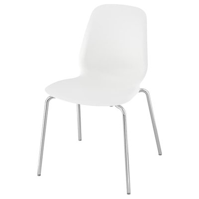 IKEA LIDAS Стілець, білий/хром Sefast 29481391 фото