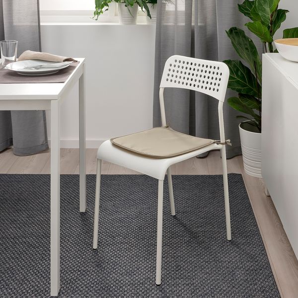 IKEA BRAMON Подушка на стілець, сіро-бежевий колір для внутрішнього/зовнішнього використання, 34x34x1.0 см 30483209 фото