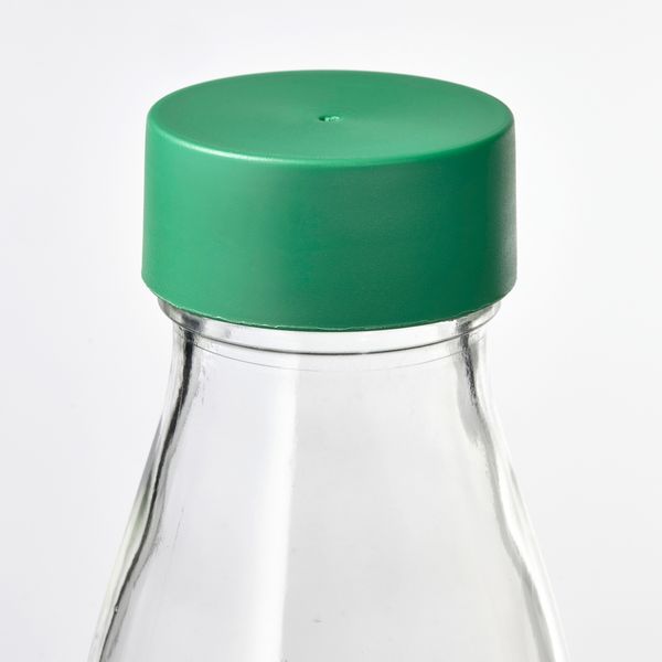 IKEA SPARTANSK Пляшка для води, безбарвне/зелене скло, 0,5 л 60517953 фото