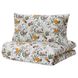 IKEA TROLLDOM Комплект постілі для ліжечка, 3 шт., візерунок лісові тварини/багатокольоровий, 60x120 см 90515132 фото 1