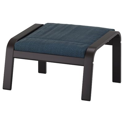 IKEA POANG Підставка для ніг, чорно-коричневий/Хілларед темно-синій 29197893 фото
