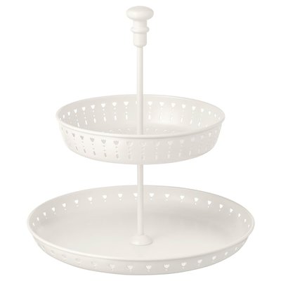 IKEA GARNERA Блюдо, 2 тарілки, білий 10258768 фото