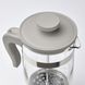 IKEA UPPHETTA Чайник/френч-прес для кави/чаю, скло/нержавіюча сталь, світло-сіро-бежевий, 1 л 10561707 фото 2