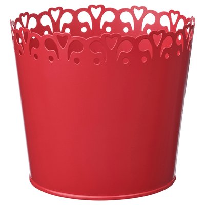 IKEA VINTERFINT Чохол для горщика, темно-червоний, 12 см 50552188 фото