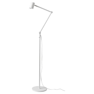 IKEA NYMANE Підлоговий ліхтар/лампа для читання, білий 80336758 фото