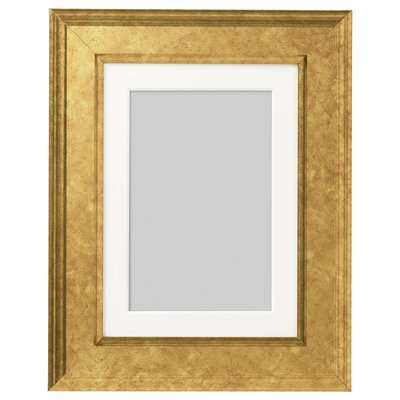 IKEA VIRSERUM Рамка, золотий колір, 13x18 см 60378513 фото
