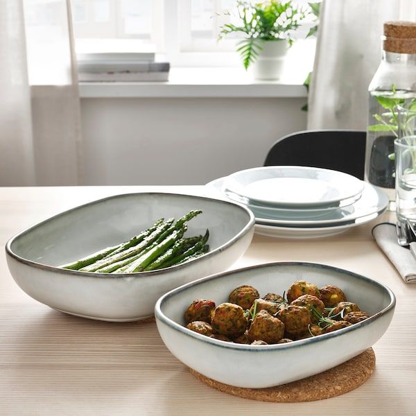 IKEA GLADELIG Посуд стійкий до високих температур, 2 шт., сірий 80531081 фото