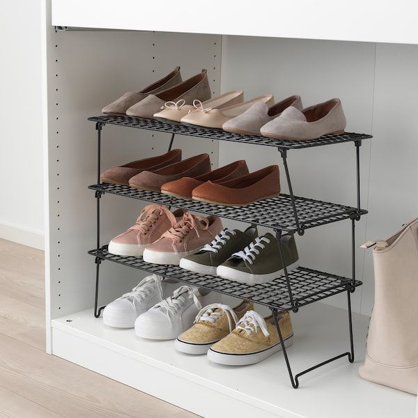 IKEA GREJIG Полка для обуви, серый, 58x27x17 см 40329868 фото
