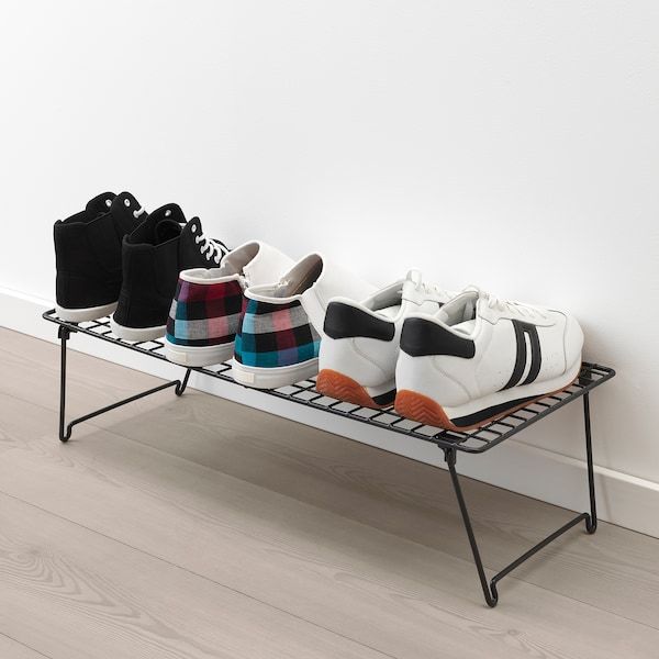 IKEA GREJIG Полка для обуви, серый, 58x27x17 см 40329868 фото
