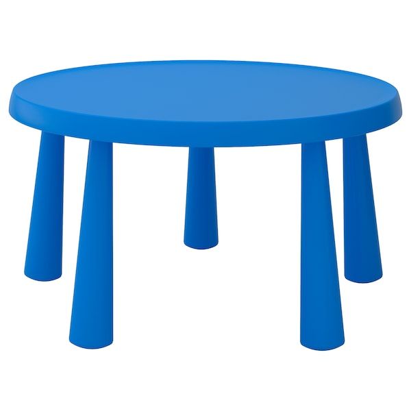 IKEA MAMMUT Дитячий столик для використання всередині/зовні, блакитний, 85 см 90365180 фото