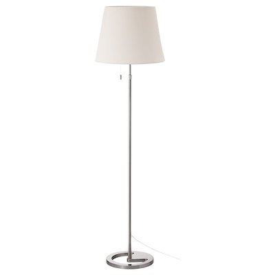 IKEA NYFORS Підлогова лампа, нікельована біла 90303106 фото