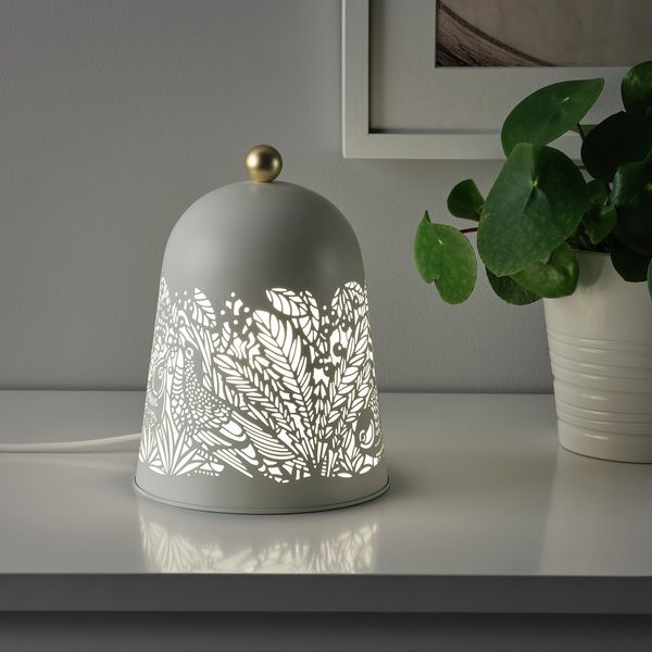 IKEA SOLSKUR Настольная лампа LED, белый/латунный цвет 10424517 фото